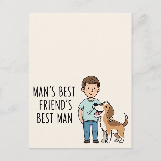 Carte Postale La Fête des pères du meilleur ami de l'homme (Devant)