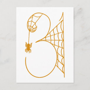 Carte Postale La fête d'Halloween le 31 Toiles d'araignées