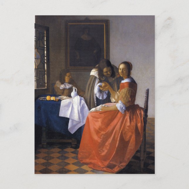 Carte Postale La fille avec le Wineglass (Devant)