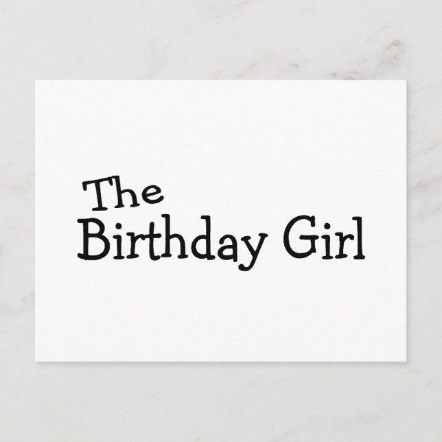 Carte Postale La fille d'anniversaire (Devant)