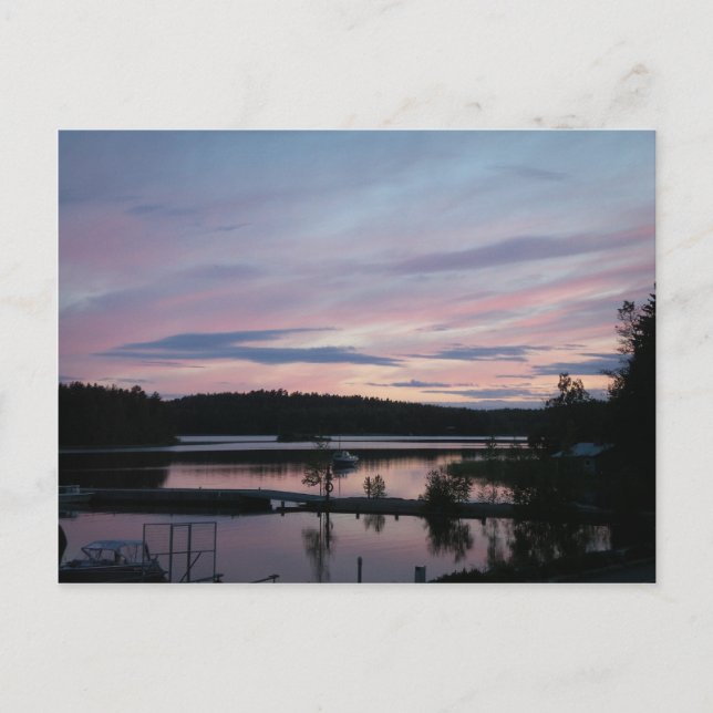Carte Postale La Finlande au coucher du soleil (Devant)