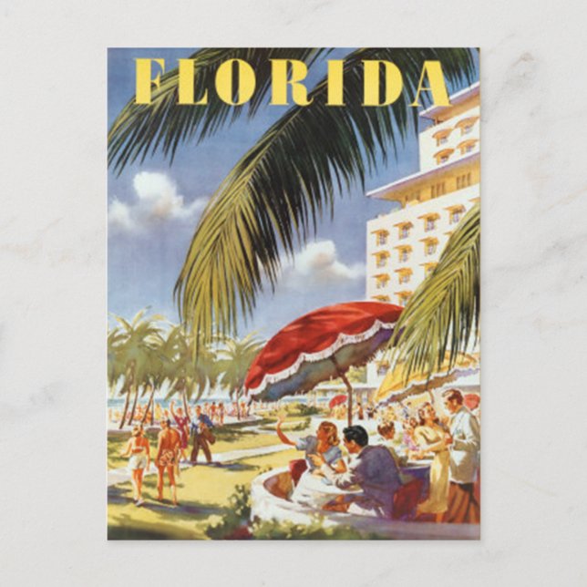 Carte Postale La Floride vintage, Etats-Unis - (Devant)