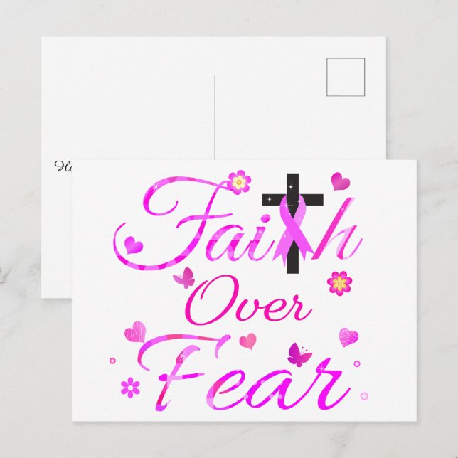 Carte Postale La foi au-dessus de la peur (Devant / Derrière)
