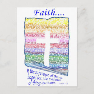 Carte Postale La foi est la substance des choses Espérées pour..