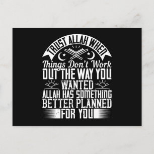 Carte Postale La foi islamique fait confiance à Allah quand les 