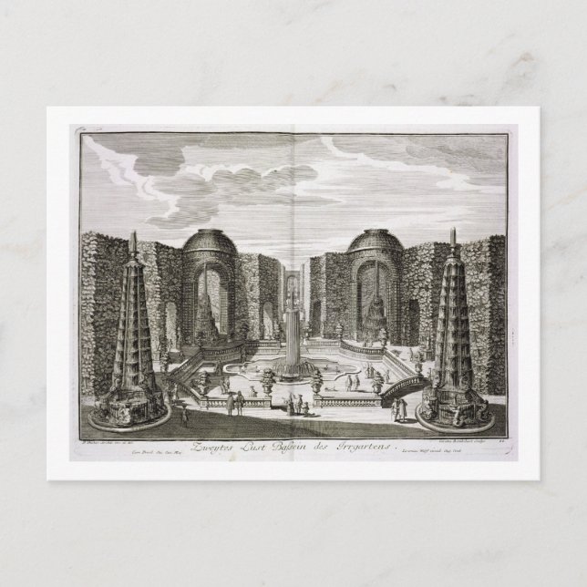 Carte Postale La fontaine dans le labyrinthe au Princely Pleasur (Devant)