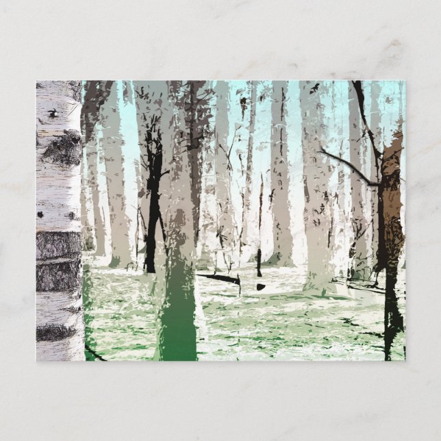 Carte Postale La forêt de Birch (Devant)