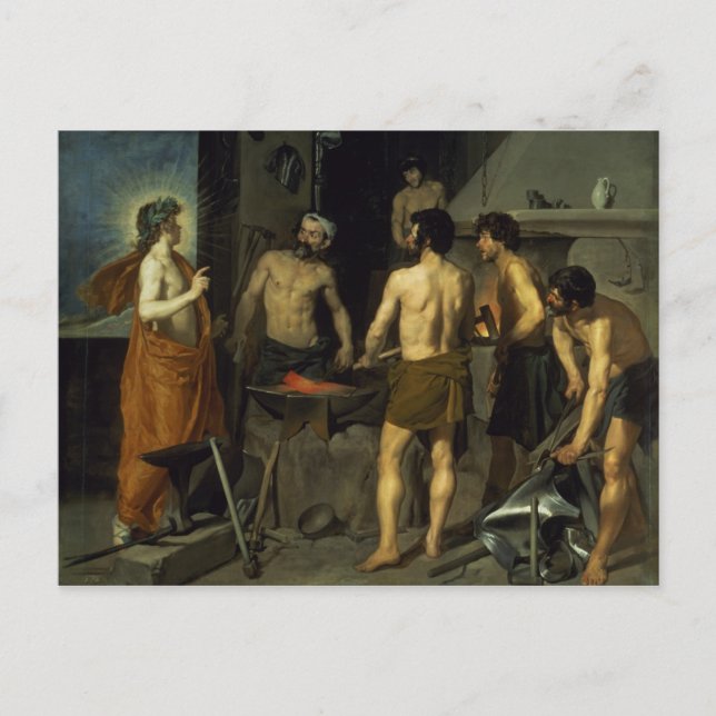Carte Postale La Forge du Vulcan, 1630 (Devant)