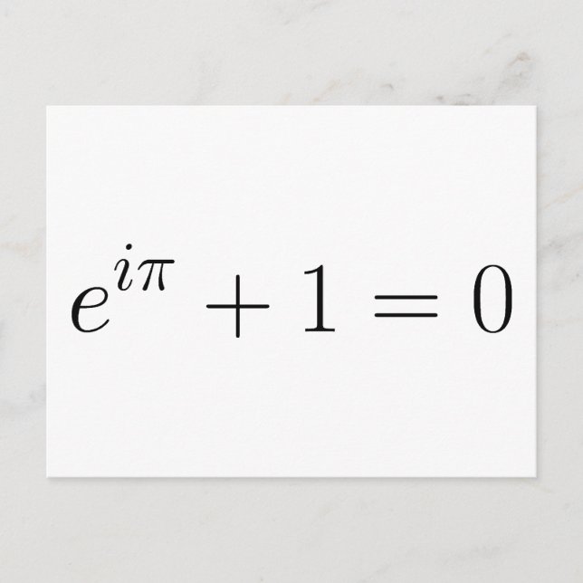 Carte Postale La formule d'Euler (Devant)
