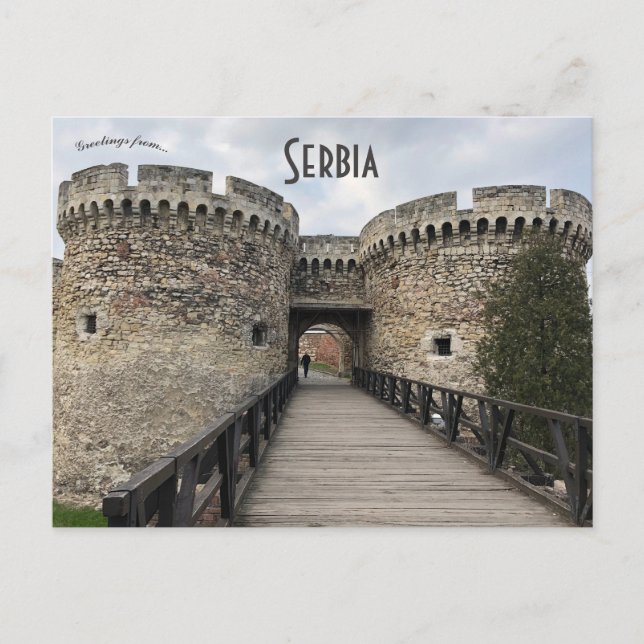 Carte Postale La forteresse de Belgrade en Serbie (Devant)