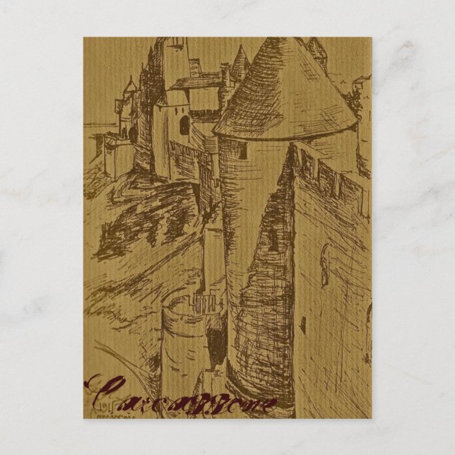 Carte Postale La forteresse de Carcassone (Devant)