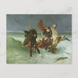 Carte Postale La fuite de Gradlon Mawr  c.1884