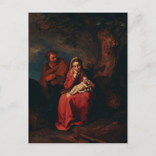 Carte Postale La Fuite en Égypte par Abraham Bloemaert