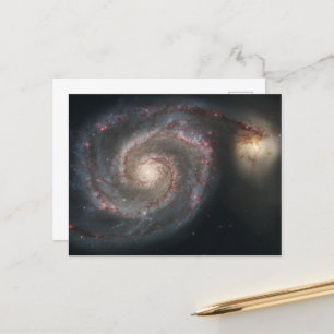 Carte Postale La galaxie Whirlpool M51 et son compagnon dans l'e
