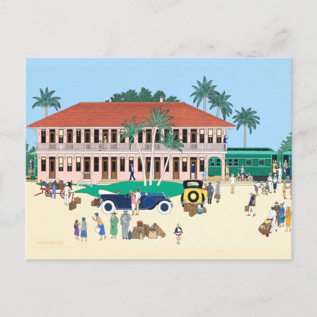 Carte Postale La gare de Boca Grande 1928 (Devant)