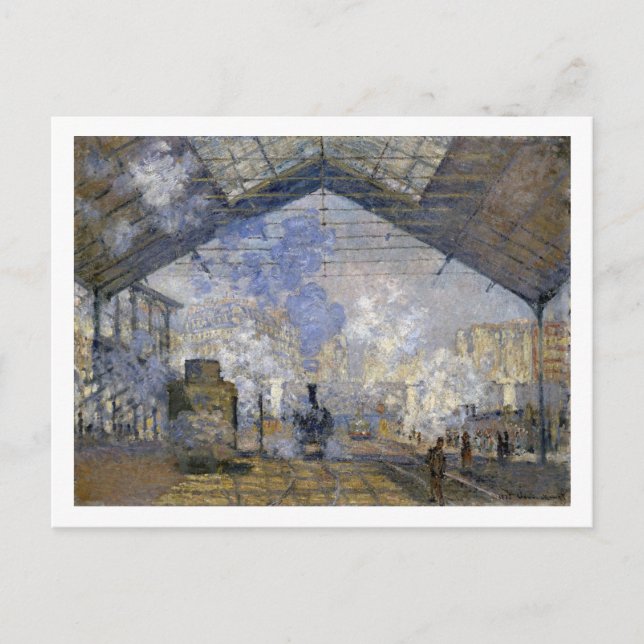 Carte Postale La gare Saint-Lazare, Monet (Devant)