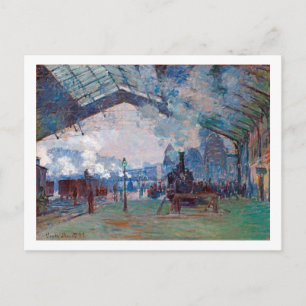Carte Postale La gare Saint-Lazare, Monet
