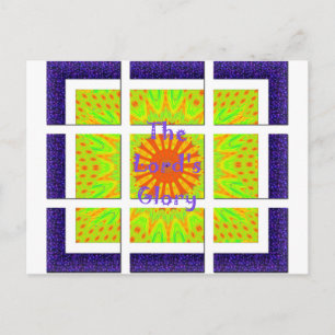 Carte Postale La Gloire du Seigneur : Beau art coloré extraordin