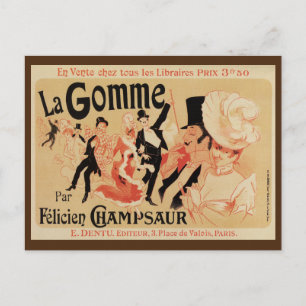 Carte Postale La Gomme par Champsaur vintage belle epoque et jui