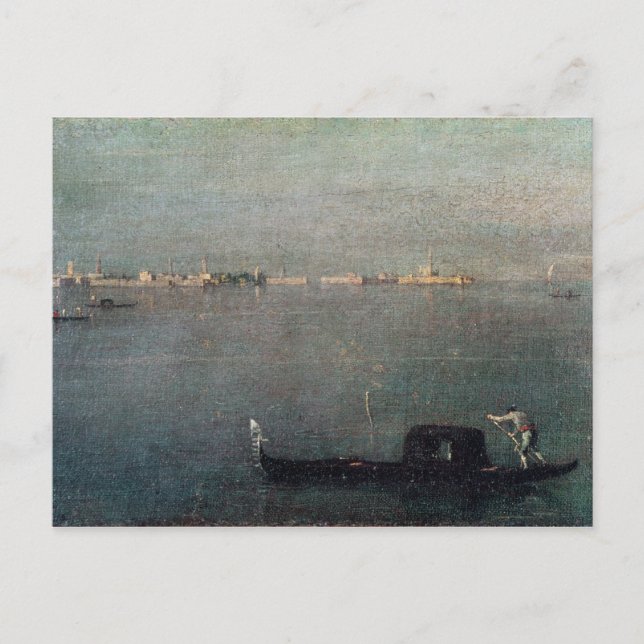Carte Postale La Gondola sur la lagune (Devant)