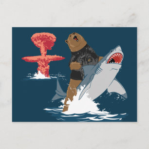 Carte Postale La Grande Évasion - cavalerie de requins-ours