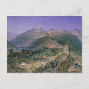 Carte Postale La Grande Muraille de Chine, 1886 (w/c)