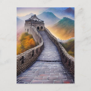 Carte Postale La Grande Muraille de Chine est l'une des plus emb