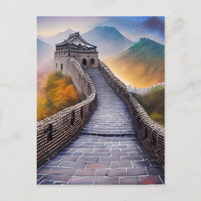 Carte Postale La Grande Muraille de Chine est l'une des plus emb (Devant)