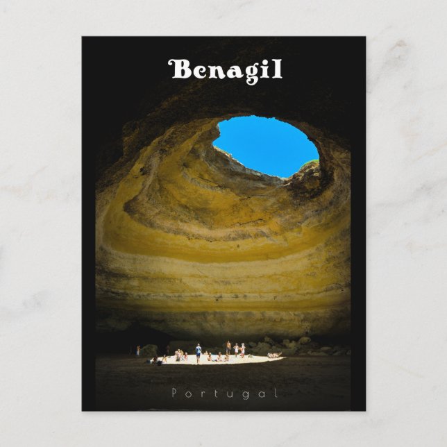 Carte Postale La grotte de Benagil - Art de Voyage Algarve (Devant)
