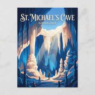 Carte Postale La grotte de Saint-Michel, Gibraltar Gibraltar
