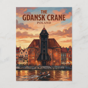 Carte Postale La grue de Gdańsk Pologne