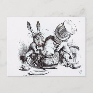 Carte Postale La haine des fous et le lièvre de mars