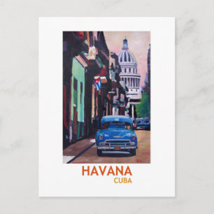 Carte Postale La Havane à Cuba  - El Capitolo avec une voiture a