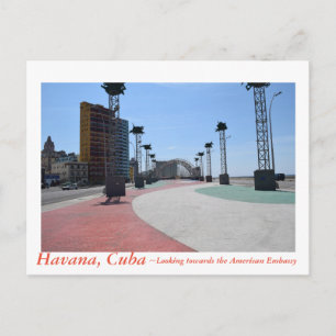 Carte Postale La Havane Cuba face à l'ambassade américaine