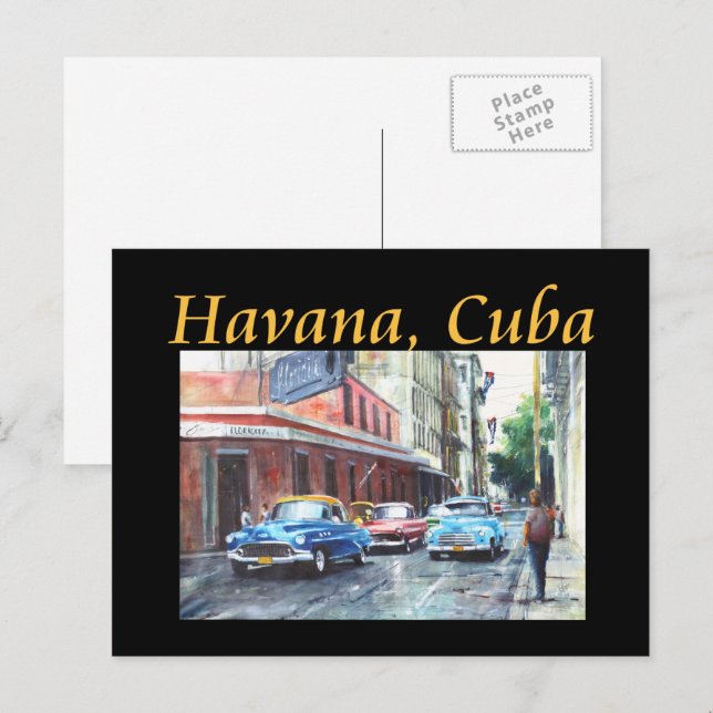 Carte Postale La Havane Cuba Floridita Art (Devant / Derrière)