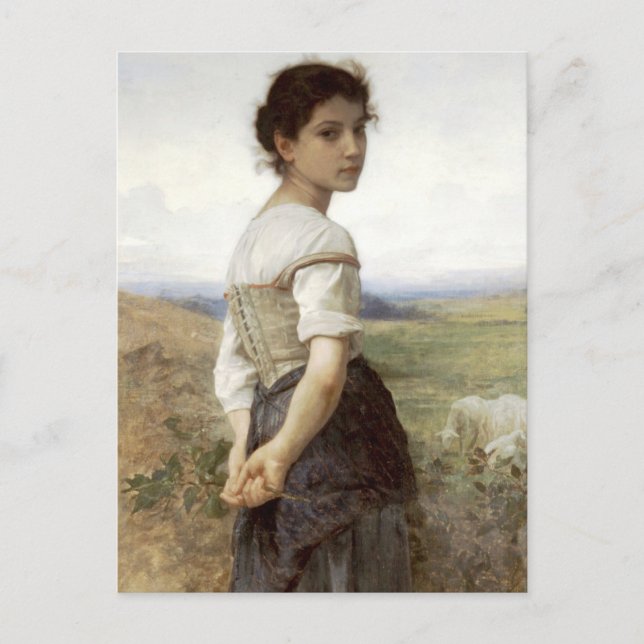 Carte Postale La Jeune Bergère - La Jeune Fille (Devant)