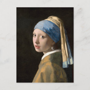 Carte Postale La jeune fille au collier de perles de Johannes Ve