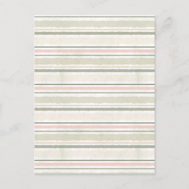 Carte Postale La joie du blanc | Motif de bandes d'aquarelle (Devant)