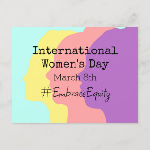 Carte Postale La Journée internationale de la femme est le 8 mar