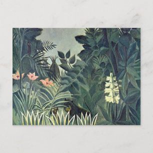 Carte Postale La jungle équatoriale par Henri Rousseau