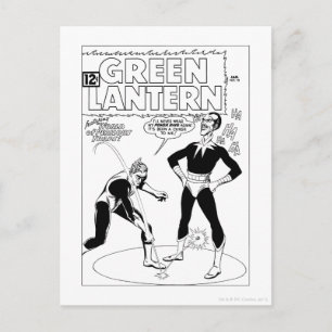 Carte Postale La lanterne verte enlève l'anneau, noir et blanc