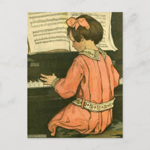 Carte Postale La leçon de piano