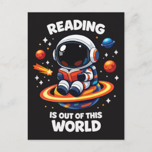Carte Postale La lecture est hors de ce monde