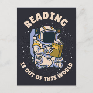 Carte Postale La lecture est hors de ce monde