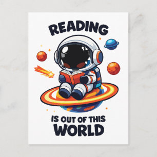 Carte Postale La lecture est hors de ce monde