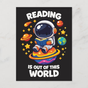 Carte Postale La lecture est hors de ce monde