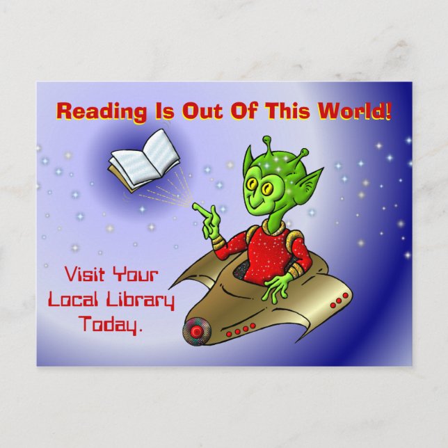 Carte Postale La Lecture Est Sortie De Ce Monde (Devant)