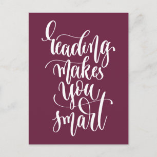 Carte Postale La lecture vous rend intelligent
