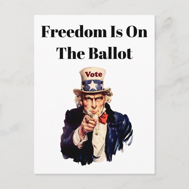 Carte Postale La Liberté Est Au Vote En 2026 (Devant)