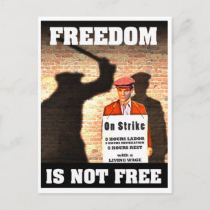 Carte Postale La liberté n'est pas libre -- Affiche de Pro-Union
